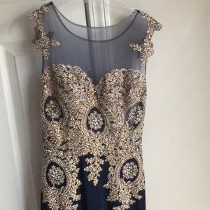 Navy blue Prom Dress